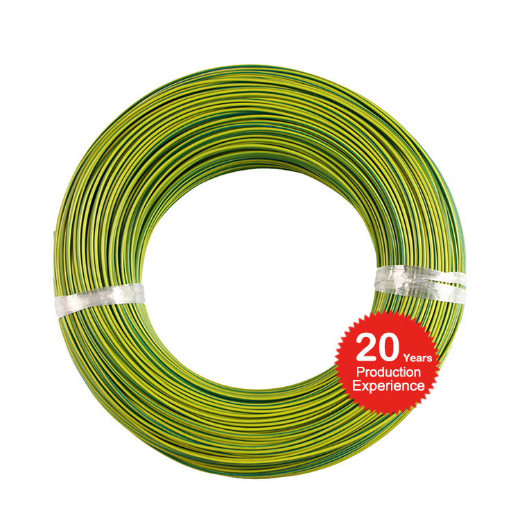 500v 1000c 6mm2 silicone insulated yellow and green earth ground wire