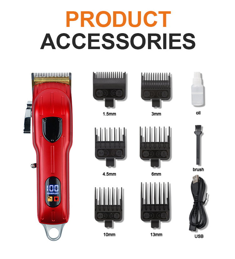 Professional Red Men's Grooming Set 3 In 1 Hair Clipper And Shaver Set Electric Foil Shaver With Trimmer