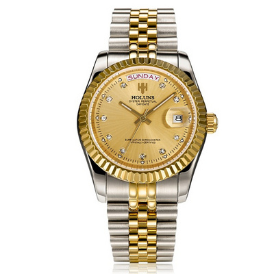 HOLUNS HLS001 MIYOTA Men Watches Luxury Top Brand Classic Watches Mens Gold Diamond Quartz Stainless Steel Calendar BestSuppliers