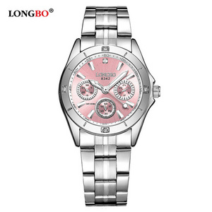 LONGBO 8342 Sports Unique Design Couple Stainless Steel Band Quartz Watches Men Male Leisure Watch Relogio Masculino