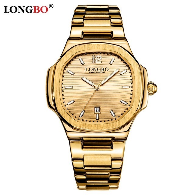 LONGBO 80511 Luxury brand men automatic quartz watches analog steel strap water resistant wrist watches manufacture