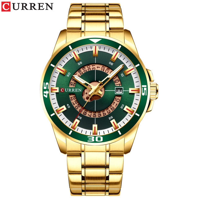 CURREN 8359 2019 Quartz Watches Men Fashion Business Black Stainless Steel Watches 30M Waterproof erkek kol saati