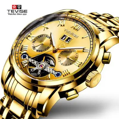 Top Brand fashion TEVISE 9005 DF Mens Self Wind Wristwatch Man Mechanical Watches Automatic Watch Male Clock Relogio Masculino