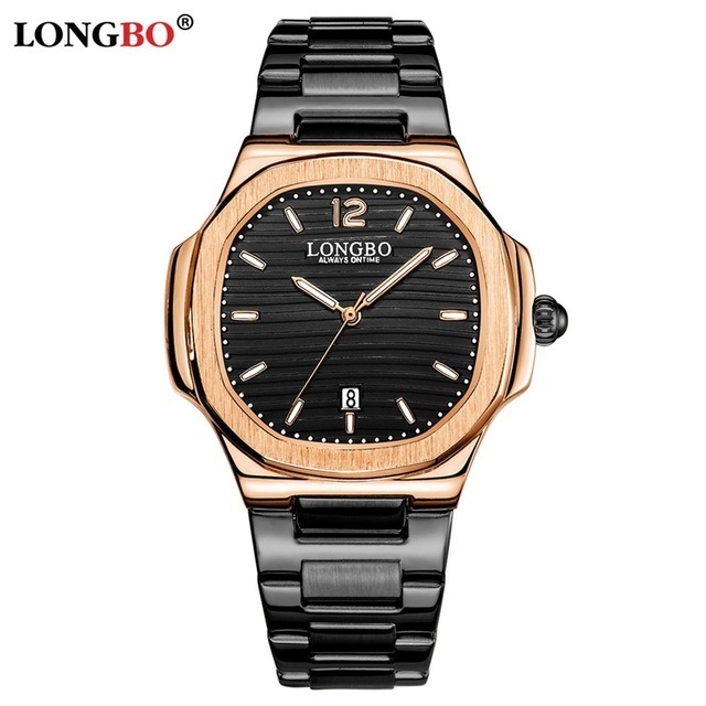 LONGBO 80511 Luxury brand men automatic quartz watches analog steel strap water resistant wrist watches manufacture