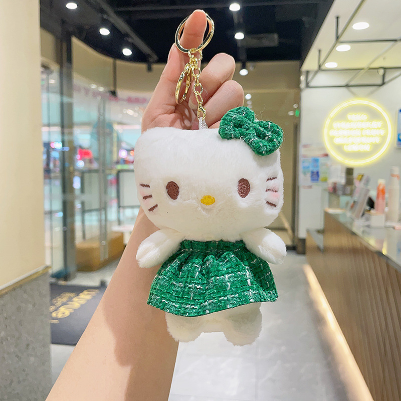 Factory new arrival Stuffed Plush Backpack pendant Japanese Doll Wholesale Kitty Cat key chain Skirt Kitty Soft Plush