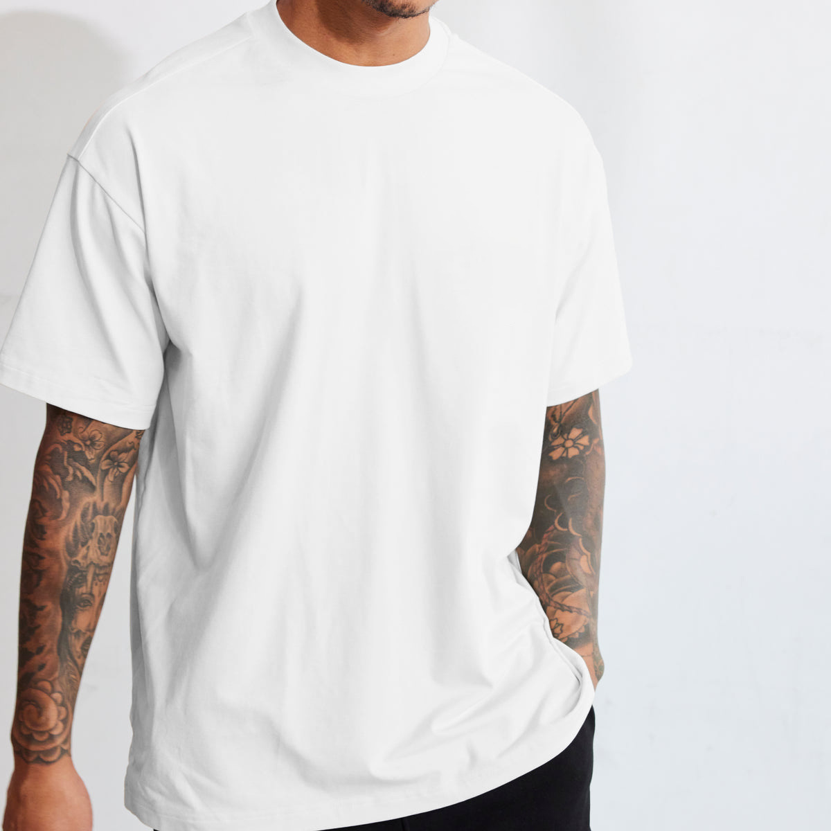 AOLA Custom High Quality Men Round Neck Plus Size Cotton T-Shirt Heavyweight Blank T-Shirt For Men