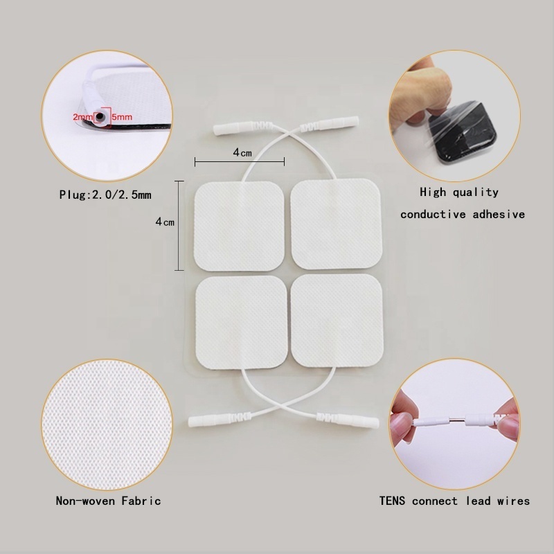 Square Medical Devices Healthcare Therapy Gel Electrode Pads Neuromuscular Stimulator Patch Ems Tens Digital Pulse Massage Pads