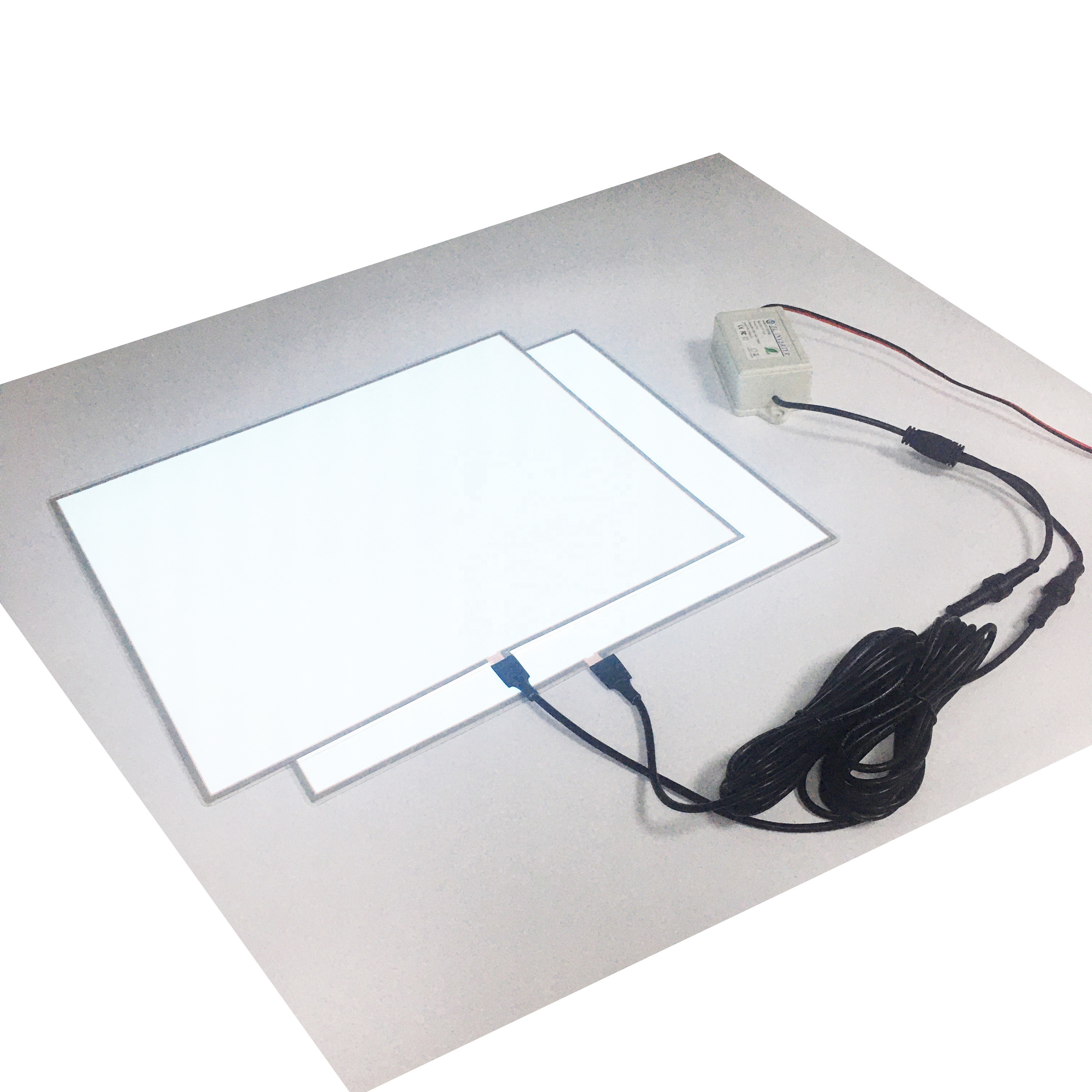 Flexible backlight sheet, pink off white on EL panel sheet 2 waterproof EL panels to one inverter