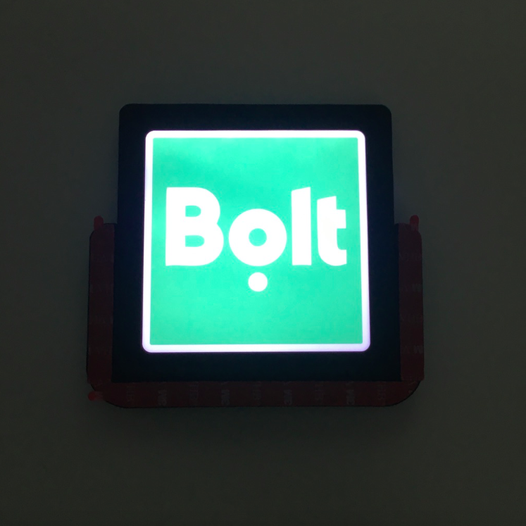 BOLT SIGN ACCESSORIES LOGO GLOW LED LIGHT SIGN with Lithium Ion Battery USB Charge BOLT GLOW SIGN Light Up Decal Sticker