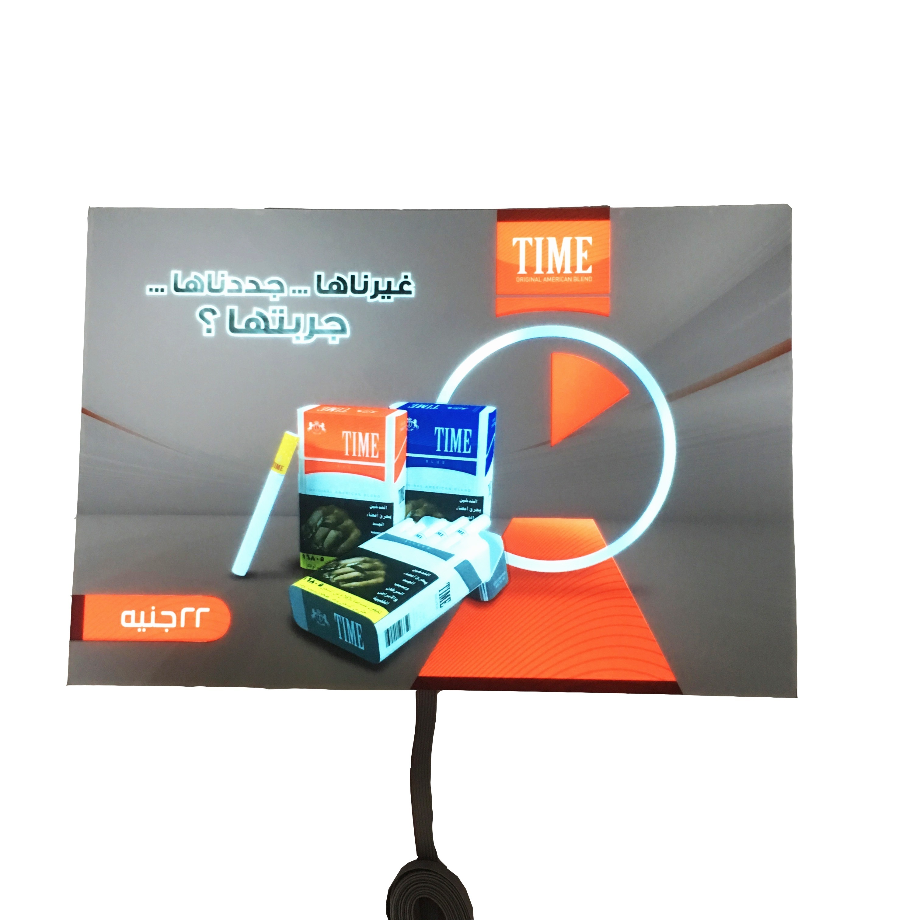 Animated EL panel for product promotion, POS signage with EL lighting, el advertisement sheet.