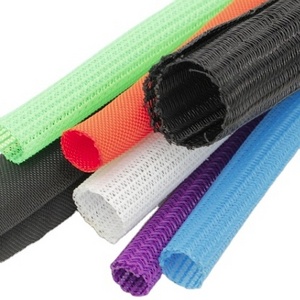 Wholesaler PET Expandable Braided Flexible Cable Sleeving with Self Closing