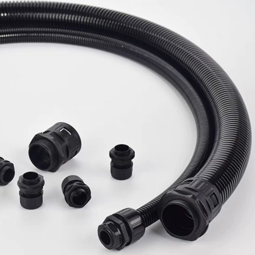 PA Nylon PP PE polyethylene flexible cable insulation hose Plastic Corrugated Electrical Hose