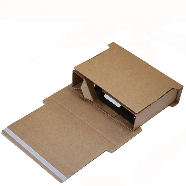 2/3/6 Bottle Beers Packaging Wine Shippers Boxes Shipping Cardboard Box for Bottles Portable Kraft Paper Carton Custom Luxury