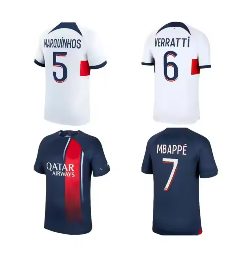 23/24 Paris Maillot MBAPPE Soccer Jerseys 2023 2024 Maglia  KANG IN Home Away HAKIMI VITINHA KOLO MUANI