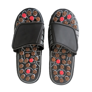 Acupuncture Rotating Nodes Massage Slippers Foot Care Sandals Reflexology Width Adjustable Massage Shoes