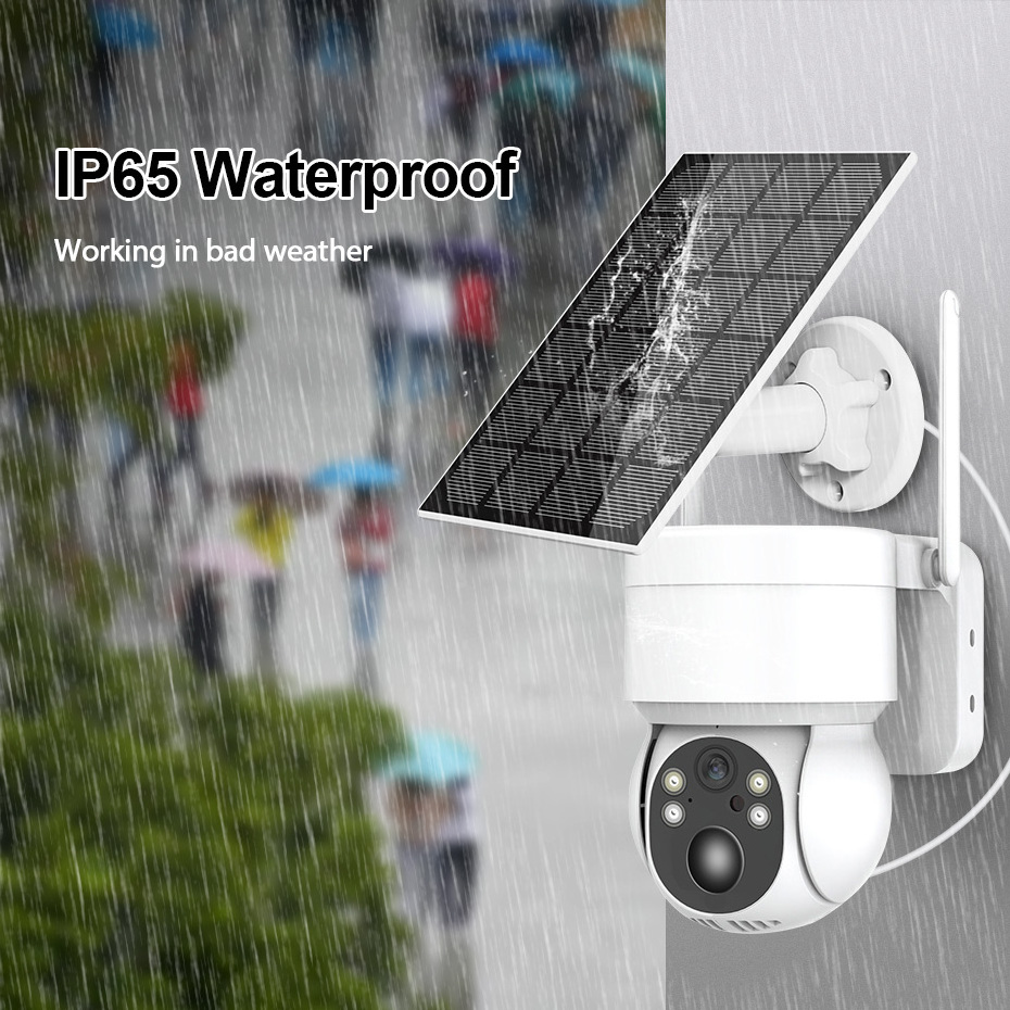 4MP CCTV Video Surveillance Outdoor Waterproof IP65 Wireless Solar Camera Wifi IP Camera Solar Panel PTZ Network Camera