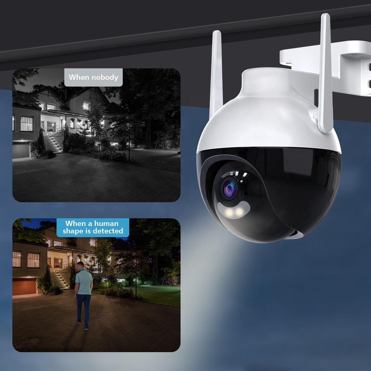 2K 4K 8MP PTZ IP 5xZoom Human Detection Video Surveillance WiFi Outdoor Color Night Vision Security Protection Camera