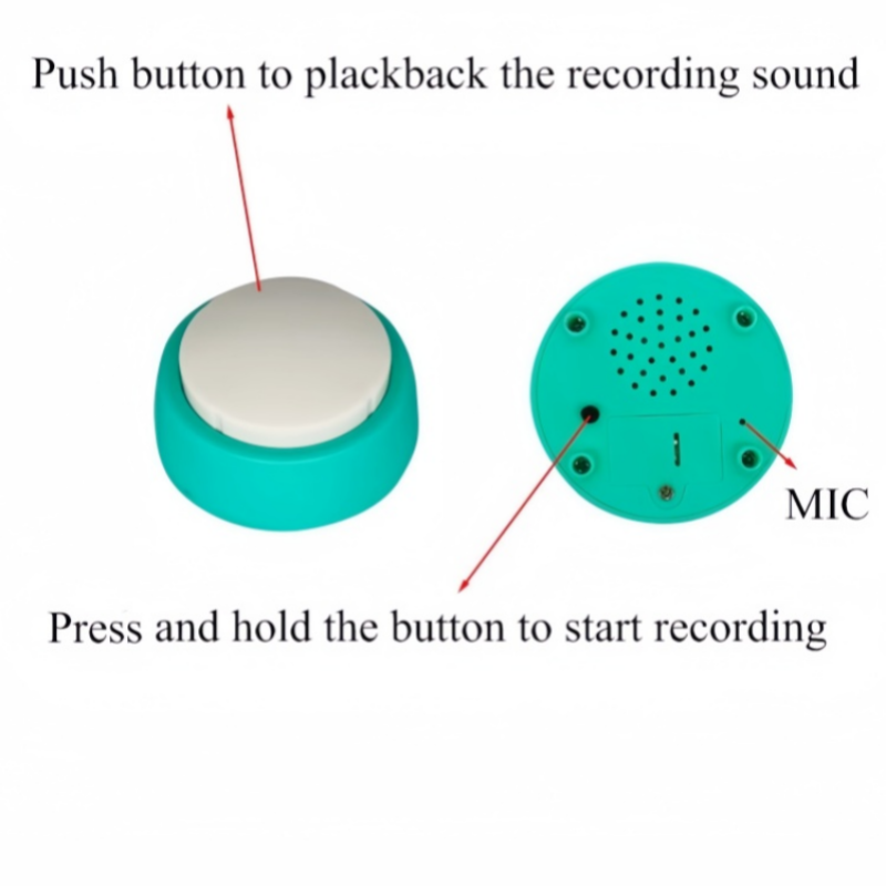 Factory 6 pcs set dog cat small training buttons dog sound buzzer pet mini recordable button for communication