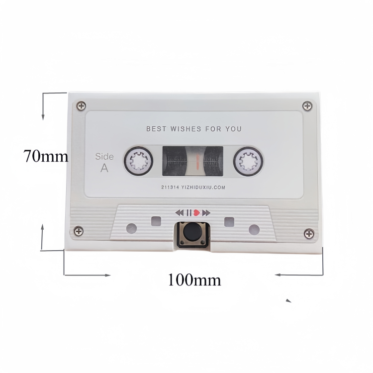 Manufacture Supply Voice Recordable Greeting Cards Cassette Tape Shaped DIY Recording Greeting card Personalized Voice Card