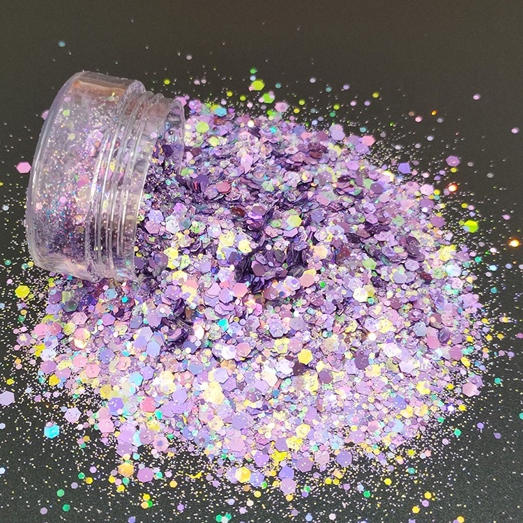 Wholesale bulk 1/4-1/128 glitter Fast Delivery polyester holographic glitter