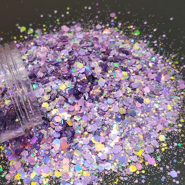 Wholesale bulk 1/4-1/128 glitter Fast Delivery polyester holographic glitter