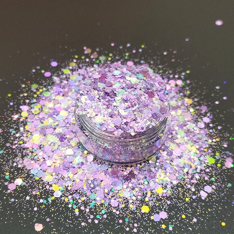 Wholesale bulk 1/4-1/128 glitter Fast Delivery polyester holographic glitter