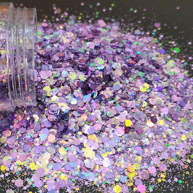 Wholesale bulk 1/4-1/128 glitter Fast Delivery polyester holographic glitter