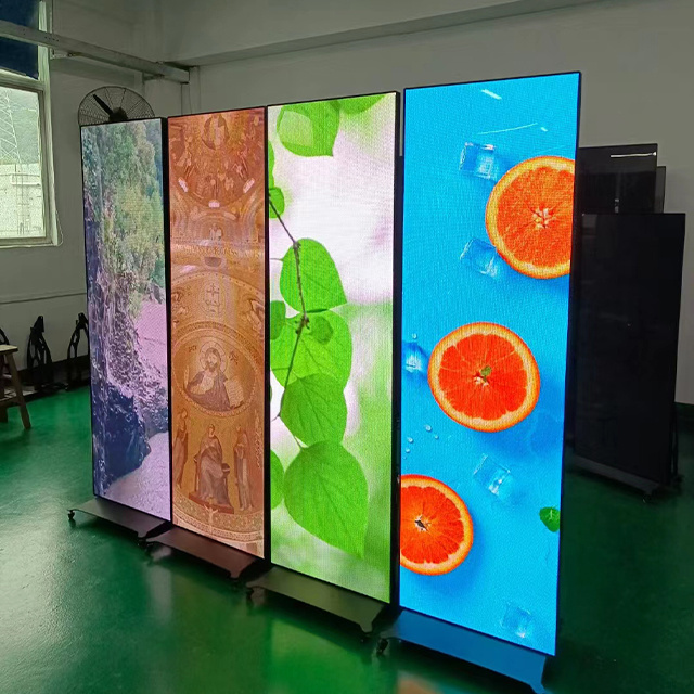 Digital Poster  Led Screen Outdoor Indoor Led Display P1.8 P2 P2.5 P3 4g Wifi Usb Movable Mirror Poster Led Display Screen