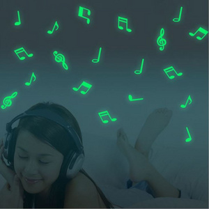 Music Notes Wall Stickers Luminous Fluorescent Wall Stickers bedroom Decal