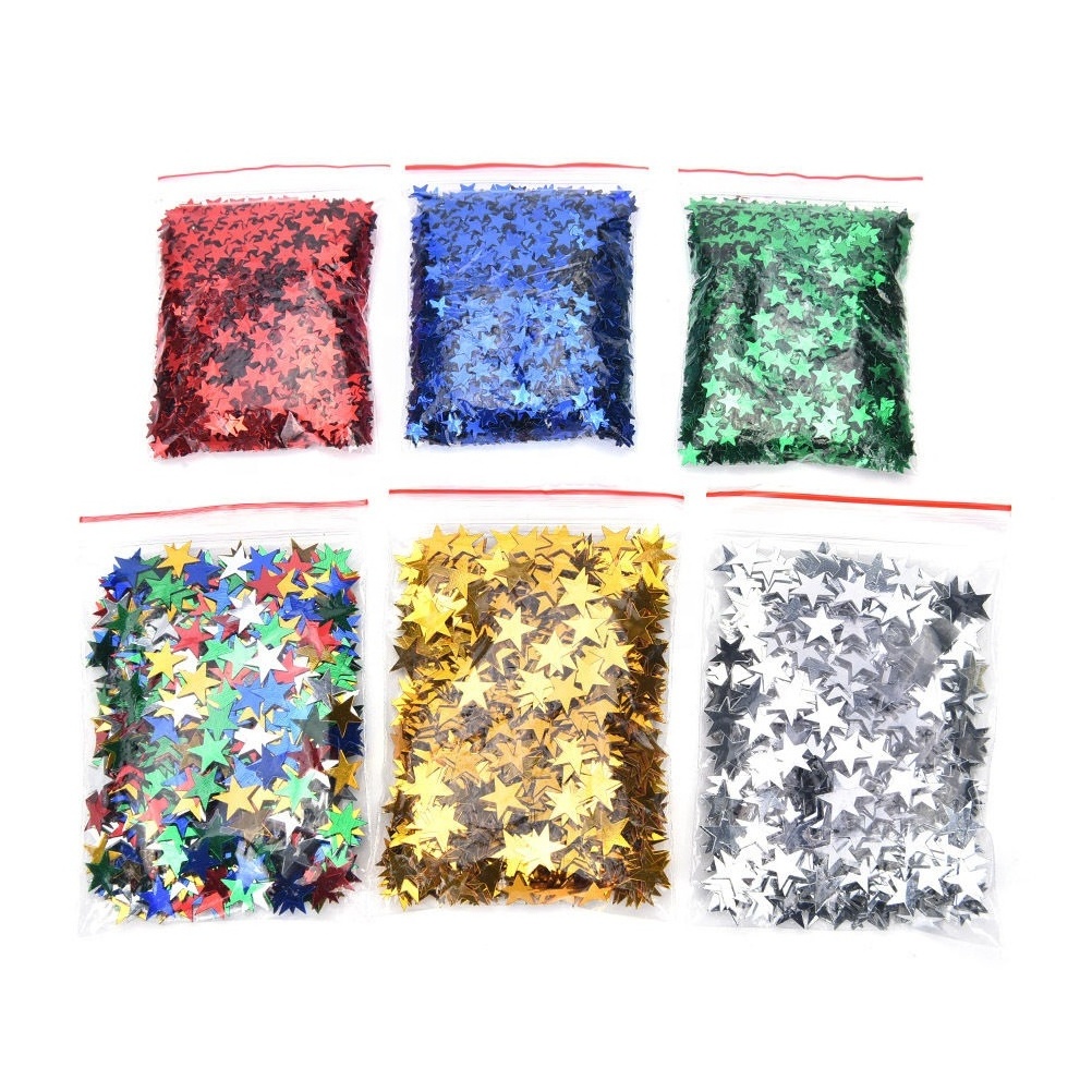 15g 6mm Shiny Gold Star Confetti Birthday Party Wedding Table Decoration Acrylic Confetti Sprinkles Christmas DIY Decoration