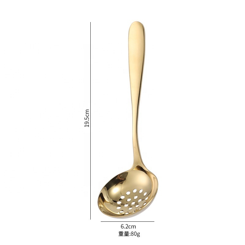 High Quality Stainless steel  Kitchen Large Spoon Soup Serving Spoon Hot Pot Stainless Steel Deep Thickened Spoon