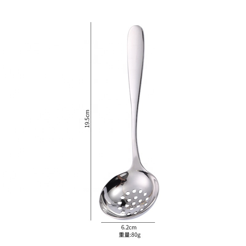 High Quality Stainless steel  Kitchen Large Spoon Soup Serving Spoon Hot Pot Stainless Steel Deep Thickened Spoon