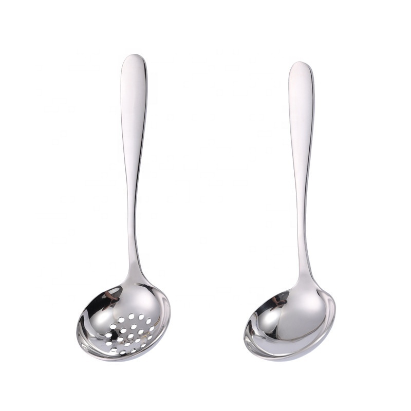 High Quality Stainless steel  Kitchen Large Spoon Soup Serving Spoon Hot Pot Stainless Steel Deep Thickened Spoon