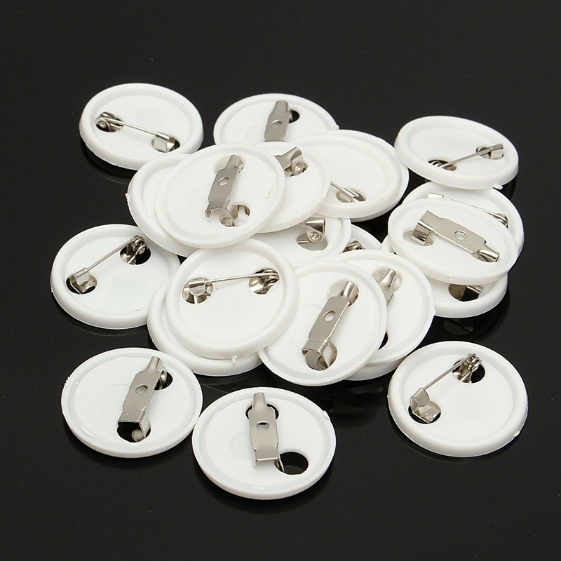 High Quality White Plastic Blank Pin Badge Button Parts Supplies for DIY Badge Craft Handmade Needlework  Accessories