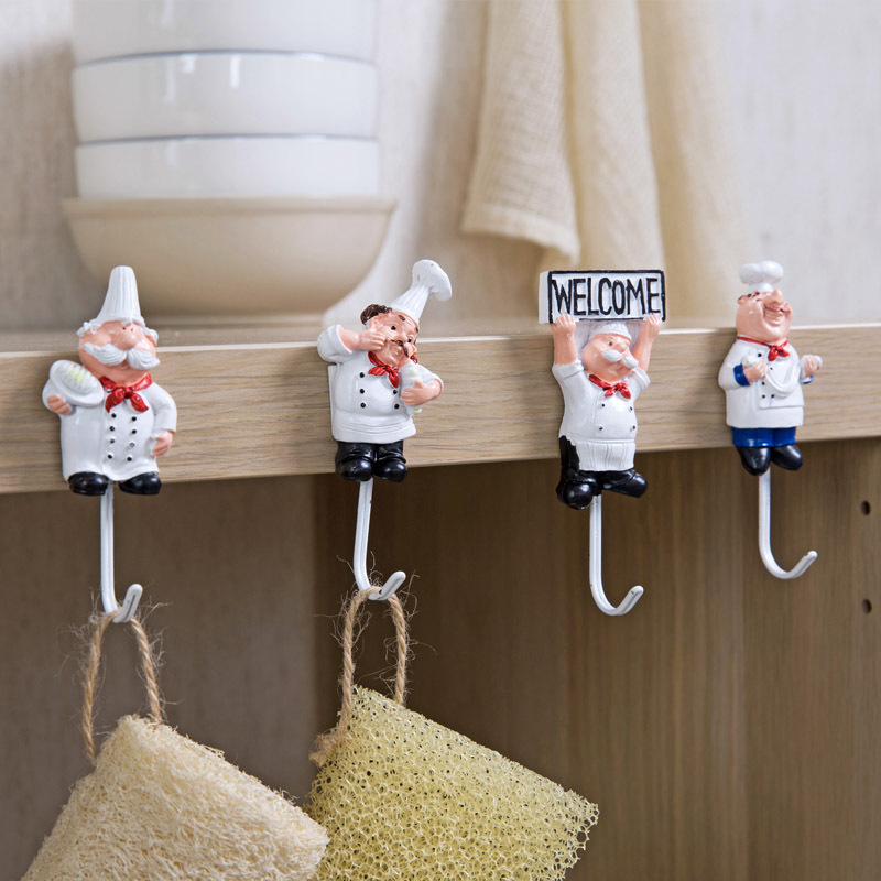 Kitchen Cartoon Shape Resin Power Cord Storage Rack Hooks Wall Hanger