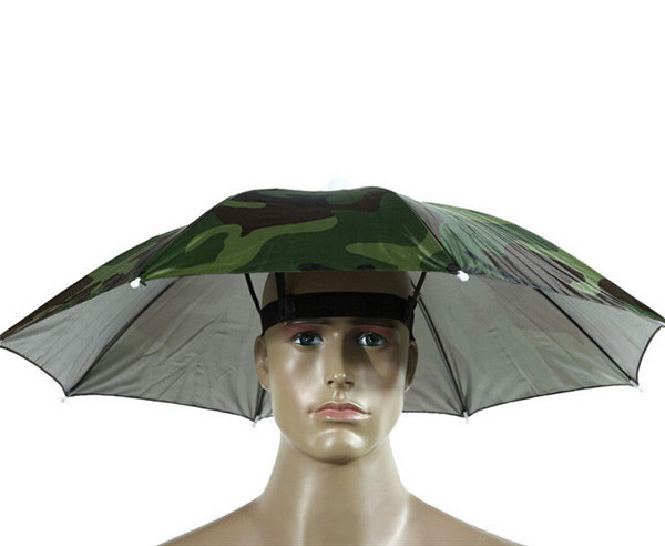 Colorful/Camo Umbrella Hat Cap Sun Shade Camping Hiking Outdoor Parasol Umbrella Hat Cap