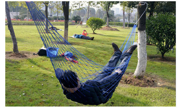 Portable Garden Nylon Hammock swingHang Mesh Net Sleeping Bed hamaca for Outdoor Travel Camping