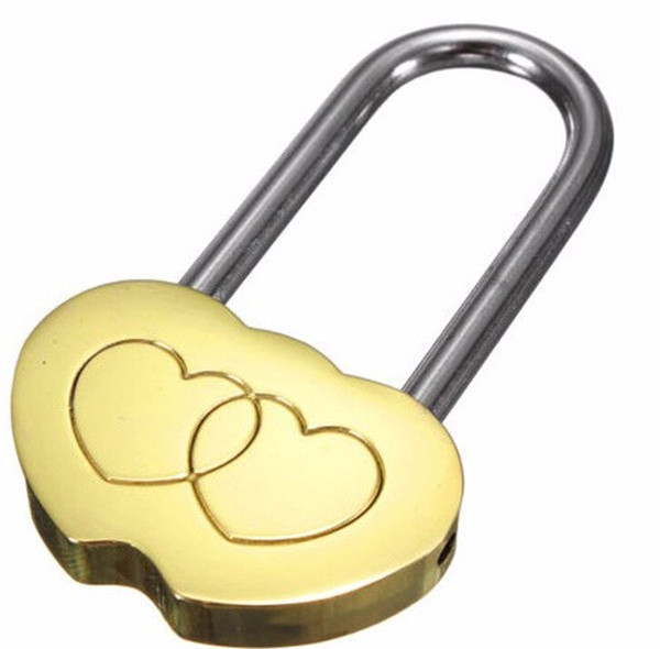 High Quality Padlock Love Lock Engraved Double Heart Valentines Anniversary Day Gifts Couple Mini Lock for Eternal Love