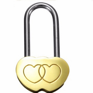 High Quality Padlock Love Lock Engraved Double Heart Valentines Anniversary Day Gifts Couple Mini Lock for Eternal Love