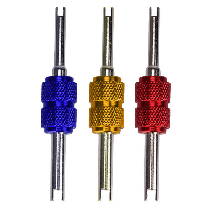 Two-purpose double-headed car air-conditioning valve core key Threading door core tool tire valve core disassembly wrench