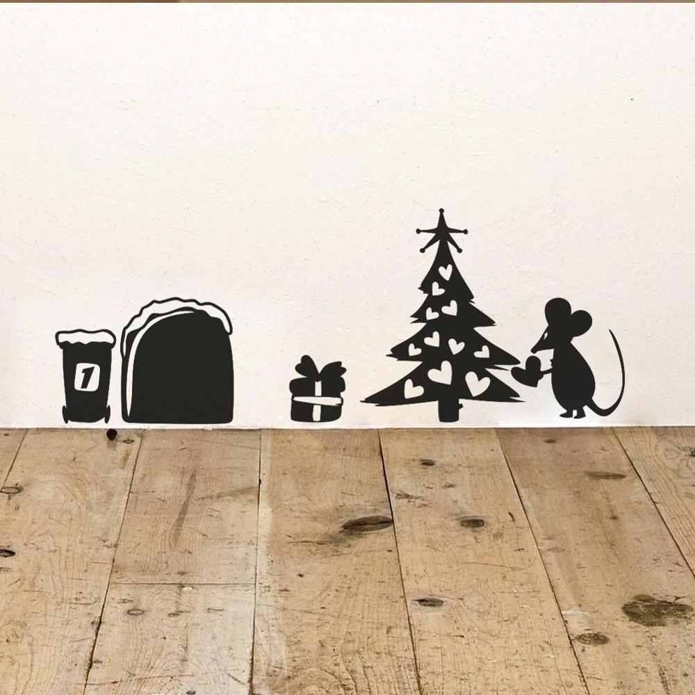 3d Funny mouse hole wall stickers decals Living room Bedroom wall art wallpaper mural Wedding decoration