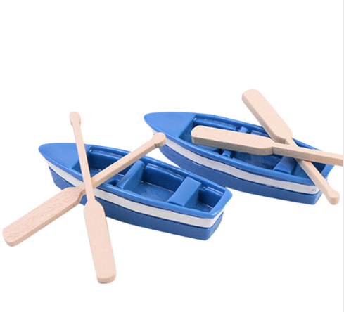 1Pcs boat and 2pcs oar/doll house//miniatures/lovely cute/fairy garden gnome