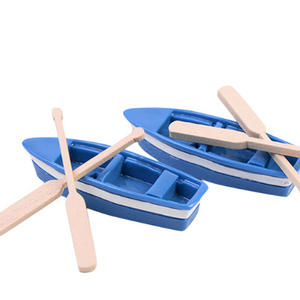 1Pcs boat and 2pcs oar/doll house//miniatures/lovely cute/fairy garden gnome