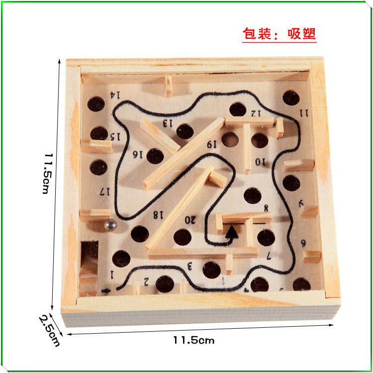 High Qualtity Labyrinth Board Game Ball In Maze Puzzle Handcrafted Toys 11.5*2.5cm Children Educational Toys antistress Toy