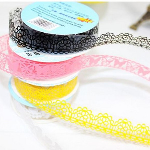 High Quality DIY Lace Decorative Tape Plastic Sweet Washi Tape for photo album Scrapbooking Masking Tape