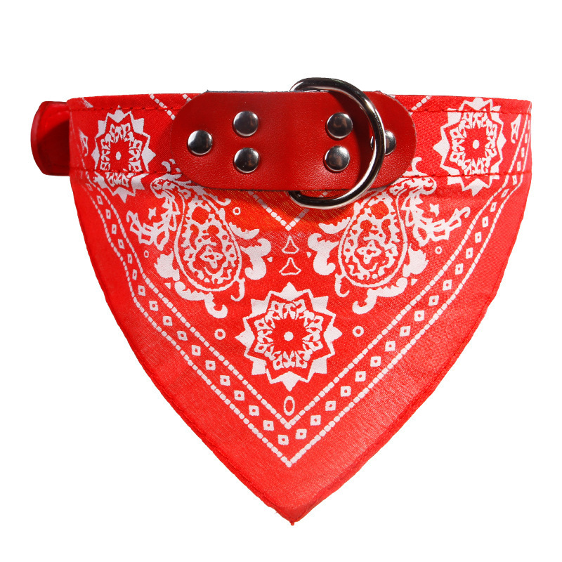 Top Quality Pet Dog Scarf Collar Pet Supplies Cat Collar Necklace Leather Scarf For Small Dog Collar Neck Scarf Pet Accessories