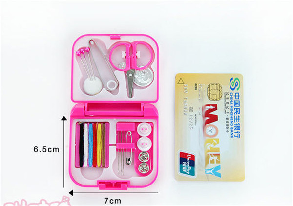 Portable Travel Sewing Kits Box Needle Threads Scissor Thimble Home Sewing Tool Accessories Needle Box