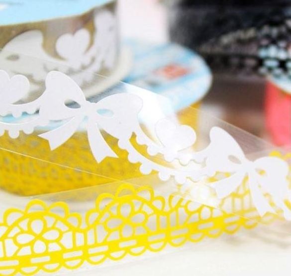 High Quality DIY Lace Decorative Tape Plastic Sweet Washi Tape for photo album Scrapbooking Masking Tape