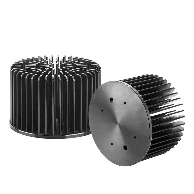 Shenzhen LIKE 30W Diameter 120mm Height 70mm Custom Heavy Duty Predrilled Cylindrical Aluminium Heatsink Heat Sink