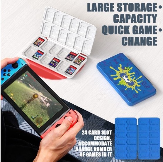 24in1 Magnetic Cute Game Card Case for Nintendo Switch OLED LITE Accessories Nintendo switch SD Cards Shell Switch Storage Box